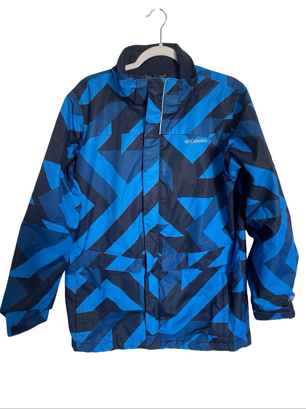 Columbia Mens Blue  No Hood Full Zip Windbreaker Jacket Size XL
